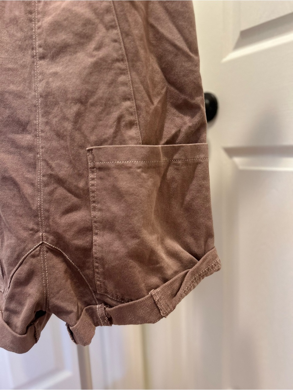 We The Free Mauve Brown Utility Romper - Picture 2 of 8